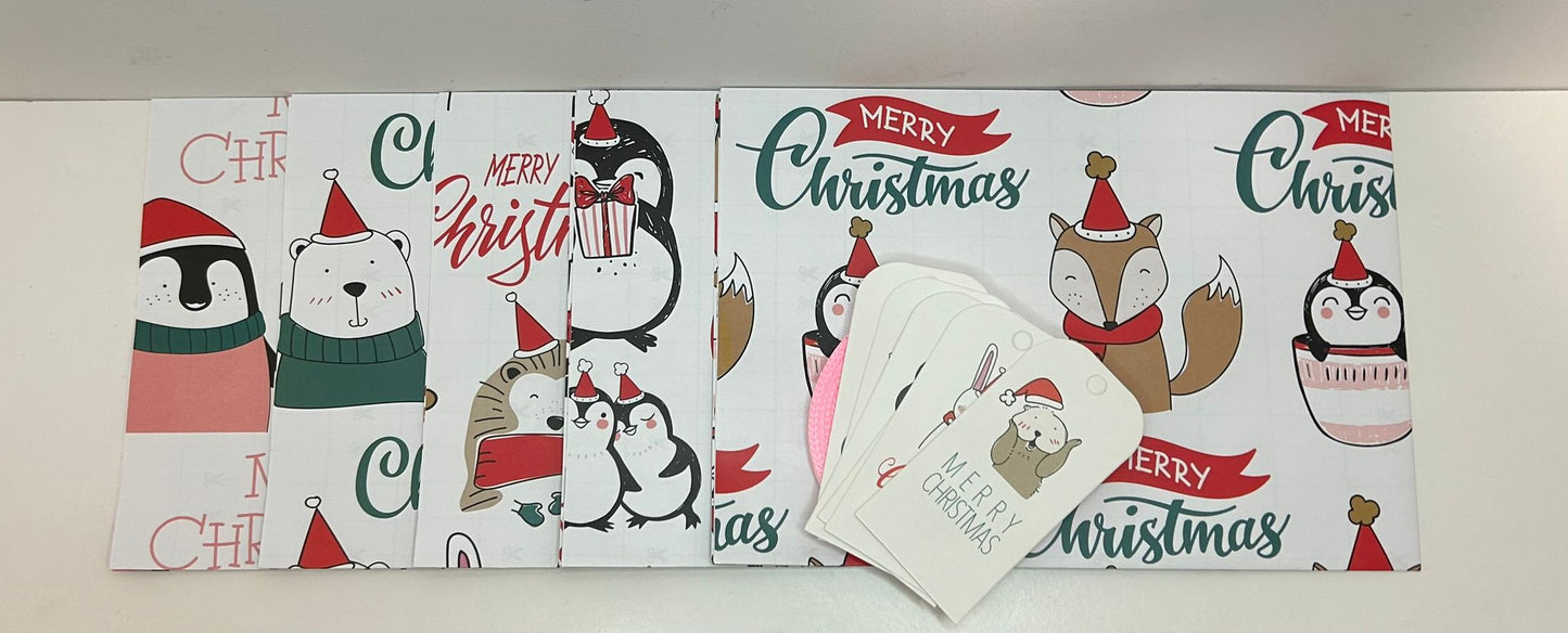 Packs of 6 Folded Sheets Christmas Wrapping Paper