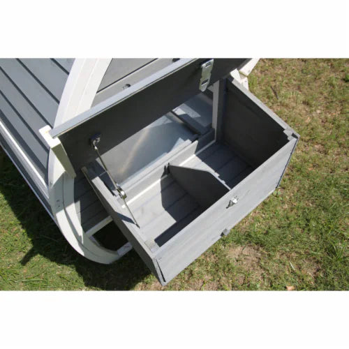 PETS IMPERIAL® GREY CLAXBY RABBIT HUTCH WITH INTEGRATED RUN AREA