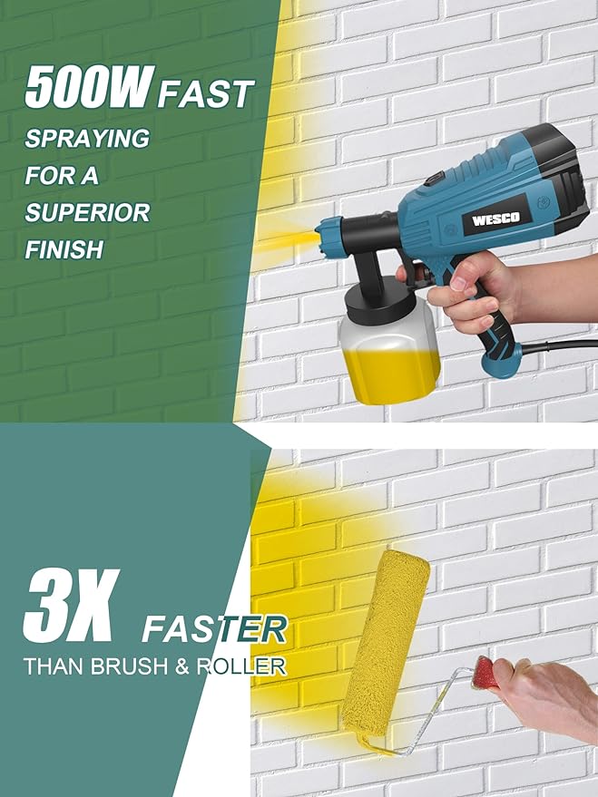 WESCO Paint Sprayer, WESCO 500W DIY Electric Spray Gun